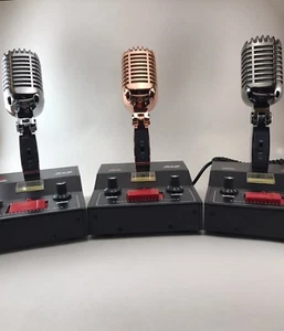 DELTA 5 Pin Cobra 142 Dynamic M2 BLACK CHROME AMPLIFIED POWER BASE CB HAM MIC - Picture 1 of 12