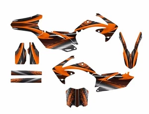 2009 2010 2011 2012 CRF 450R graphics custom sticker kit for Honda #3333 Orange - Foto 1 di 2