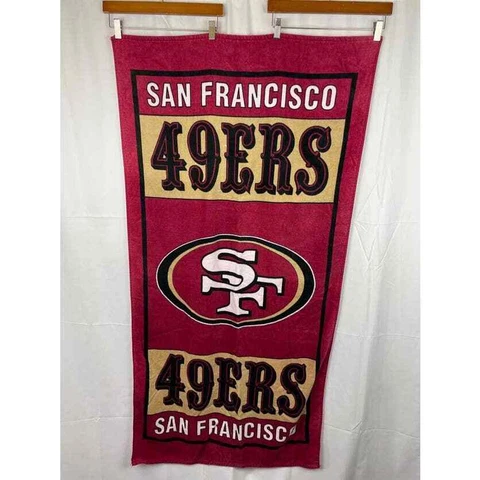 San Francisco 49ers Vintage Beach Towel 1999 90s NFL 29" x 56" Cover