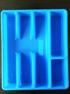 Ikea Besteckkasten blau Kunststoff Besteckaufbewahrung Besteckschublade - Bild 1 von 1