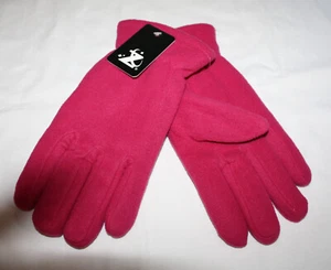 Unisex Thermal Insulation Pink Fleece Winter Gloves Women Men Warm Lining - Picture 1 of 2