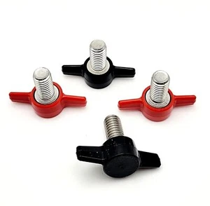 Tornillo de pulgar de 3/8" x 3/4" pernos en T perilla de sujeción de plástico rojo o negro de acero inoxidable - Imagen 1 de 8