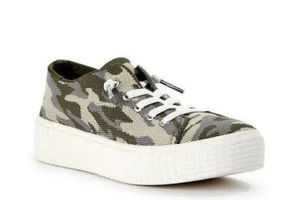 Madden NYC Sneakers Shoes Platform Flat Walking Casual Loafers Camouflage NIB - Picture 1 of 6