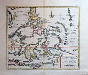 PHILIPPINES - SOUTH EAST ASIA BY ISAAK TIRION, CIRCA 1750. - Picture 1 of 1