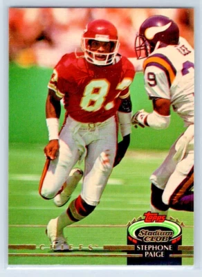 1992 Topps Stadium Club - Stephone Paige - Kansas City Chiefs - Base - #576 - Image 1 of 2