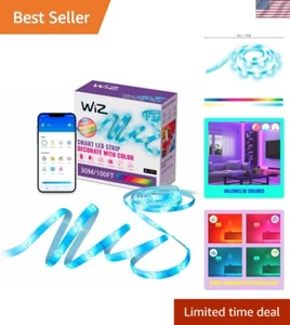 Transform Your Space with 100 ft Color-Changing LED Strip - Voice & App Control - Picture 1 of 10