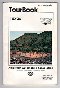 AAA TOUR BOOK TEXAS 1983 Edition 152 PAGES - Picture 1 of 5
