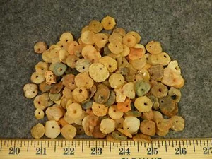 (10) Pre-1600 Cherokee indischer gebohrter Stein Handel Perlen gefunden Judacolla Rock NC - Bild 1 von 6
