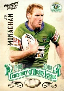 2008 CANBERRA RAIDERS NRL Card JOEL MONAGHAN Centenary - Picture 1 of 2