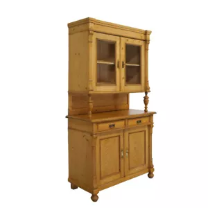 Buffet Buffetschrank Küchenschrank antik um 1900 Weichholz B: 122 cm -11604- - Bild 1 von 10