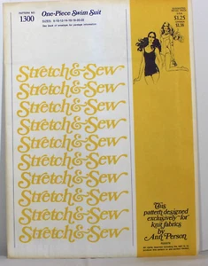 VTG Stretch & Sew 1300 Women's One-Piece Swimsuit Sz 8-10-12-14-16-18-20-22 - Picture 1 of 2