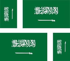 4 X Sticker Car Motorbike Suitcase Flag Saudi Arabia