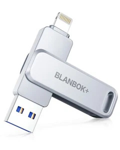 BLANBOK+ Certifié Apple Clé USB 128Go pour iPhone Photostick Omni Lighting US... - Photo 1/9