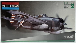 Vintage Monogram F4F Wildcat WWII 85-5220 Fighter Kit Scale 1:48 NEW SEALED NIB - Bild 1 von 6