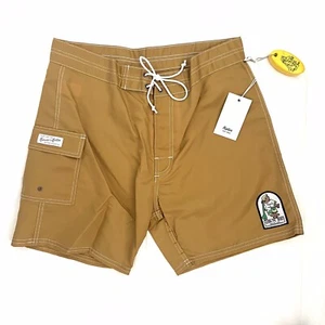 Katin Waterman Surf 6” Inseam Swim Trunks Board Shorts Brown Men's Size 32 “NEW” - Picture 1 of 7