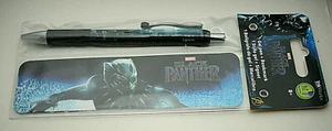 Marvel Comics Avengers Black Panther Gel Griff Stift Lesezeichen Set versiegelt funktioniert neu - Bild 1 von 3