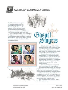 Panel de estampillas conmemorativas #544 32c Gospel Singers #3216-3219 USPS - Imagen 1 de 1