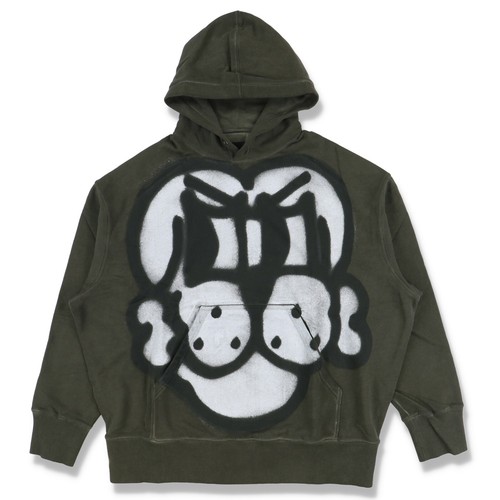 Felpa con cappuccio oversize Givenchy x Chito verde scuro Rottweiler Graffiti Taglia L $1390