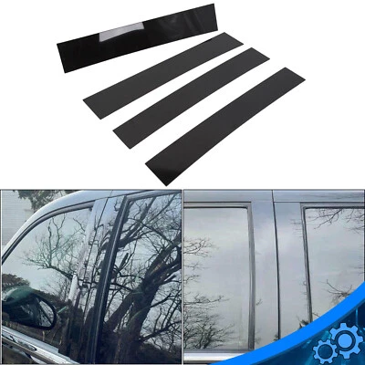 For Cadillac Escalade 2007-2014 Black B Pillar Posts Door Window Trim Cover Kit Foto 1 de 4