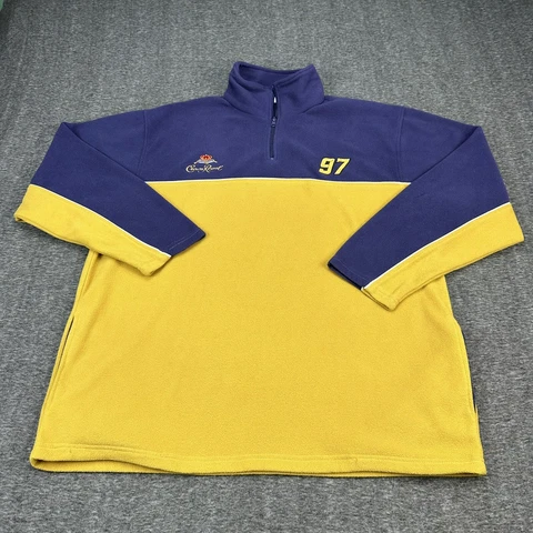 Kurt Busch Crown Royal Sweater Mens Large NASCAR Long Sleeve Pullover High Neck Cover