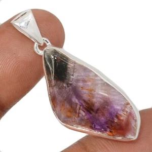 Colgante de plata 925 piedra melodía mineral súper 7 cacoxenita natural CP67724 - Imagen 1 de 1