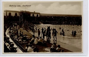 (Gc8149) RPPC, Bathing Lake, SOUTHPORT, Lancashire c1930 - Picture 1 of 4