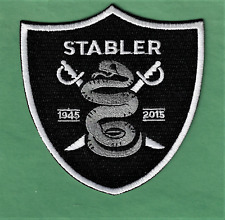 New Oakland Raiders 'Stabler' Snake  31/2 X 4"  Iron on Patch Free Shipping