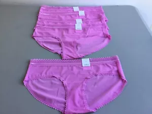 Mutandine donna Auden nylon hipster nuove con etichette taglia media 8-10 malva 5 mutandine #1104G - Foto 1 di 2