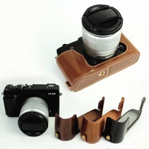 Mezza custodia in pelle A per impugnatura fotocamera Fuji X-E2s X-E2 Fujifilm - Foto 1 di 28