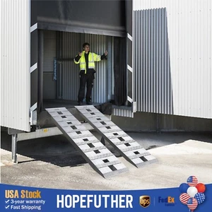 Truck Car Auto Trailer Ramps 2pcs Aluminum Trailer Ramps Loading Ramps 6000lbs - Picture 1 of 21
