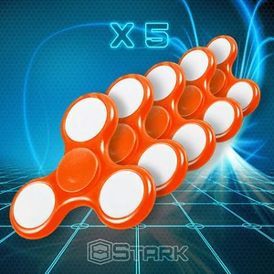 ORANGE LED Hand Spinner Tri Fidget Focus Desk Toy EDC ADHD Autism KIDS ADULT x5 - Picture 1 of 6