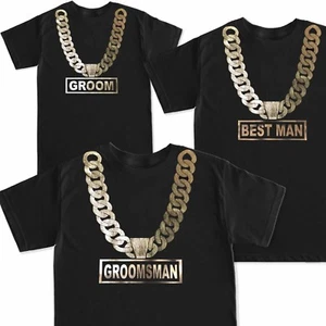 Groomsman Groom Best Man Drinking Team Las Vegas Bachelor Party Funny T-shirt - Picture 1 of 10