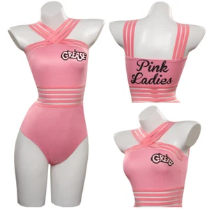 Grease: Rydell High Cheerleader pink lady swimsuit Cosplay swimming clothing New - Picture 1 of 10