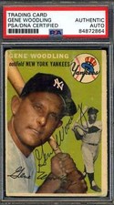 Gene Woodling PSA DNA Signed 1954 Topps Autograph
