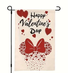 Valentine’s Day garden flag 18“ x 12“ new in package Double sided design $0 Ship - Picture 1 of 4