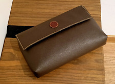 Pochette borsa borsetta donna Trussardi originale vintage in vera pelle marrone