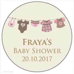 35 x Personalised Baby Shower Stickers Birth Thank You Party Bag Birthday -222 - Picture 1 of 1
