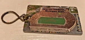 Spartan Stadium, Michigan State Plastic Color Photo Key Fob 1979 From B fo A - Picture 1 of 3