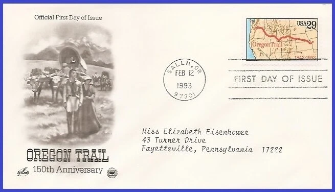 USA3 #2747 ADDR PCS ARTCRAFT FDC   Oregon Trail - Image 1 of 1