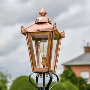 NEU 60cm hoch Kupfer viktorianische Laterne Ersatzlampe Pfosten Top - Bild 1 von 4
