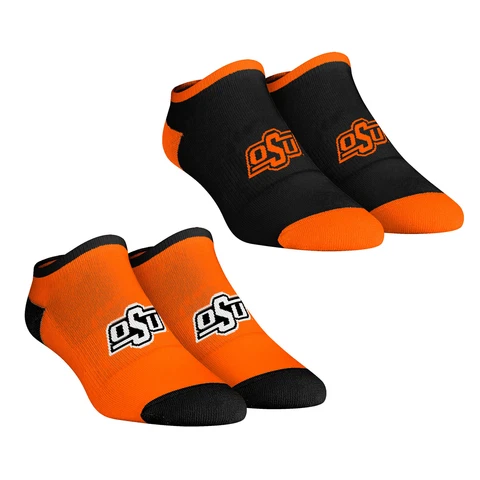 Women's Rock Em Socks Oklahoma State Cowboys Core Team 2-Pack Low Cut Ankle Sock Cover