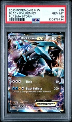 PSA 10 Gem Mint 2013 POKEMON Black & White Plasma Storm #95 BLACK KYUREM EX - Image 1 of 2
