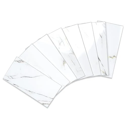  Salpicadero pelar y pegar 3 x 6 pulgadas 3D PVC 100 quilates pulido dorado Foto 1 de 4