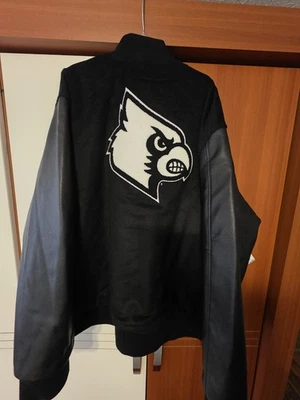 Куртка мужская Louisville Cardinals x Mitchell & Ness черная Letterman Varsity 2XL - Изображение 1 из 4