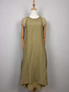 Vintage 90er Y2K Cop Copine Paris Zweiteiler Khaki Maxikleid und Cape Gr. 40 - Bild 1 von 19