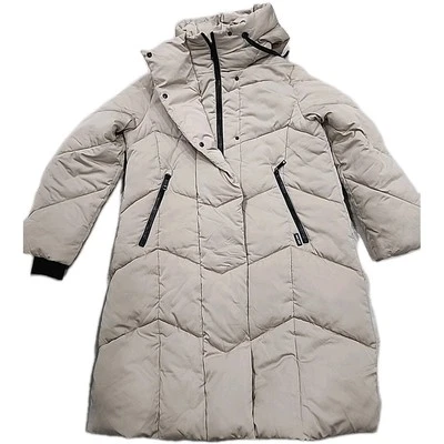 Women's Nine West Duvet Puffer Coat With Hood Beige Ivory Sz XL - Image 1 of 4