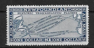 NEWFOUNDLAND SG197 1931 $1 DEEP BLUE WITH WMK MTD MINT - Picture 1 of 1