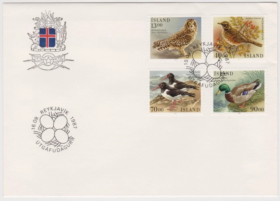 Iceland FDC 1987, Birds, mint - Image 1 of 1