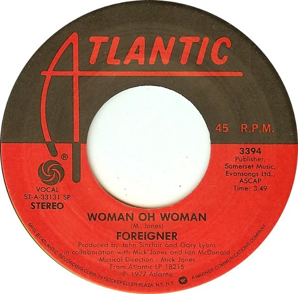 Foreigner - Feels Like The First Time (7") (Very Good Plus (VG+)) - 2928993331 - Image 1 of 1