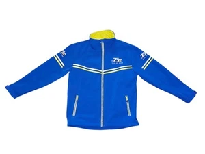 Offizielle Isle Of Man TT Races blau & gelb Full Zip Fleecejacke Erwachsene Größe L - Bild 1 von 9